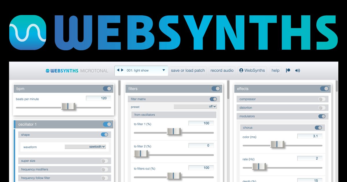 WebSynths Microtonal : The deepest internet synthesizer